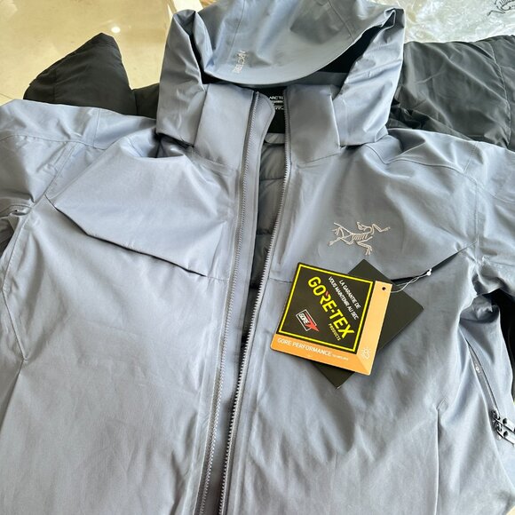 Men's Goose Down Arcteryx Logo Waterproof Warm Hooded Ski Puffer Jacket - Picture 5 of 15